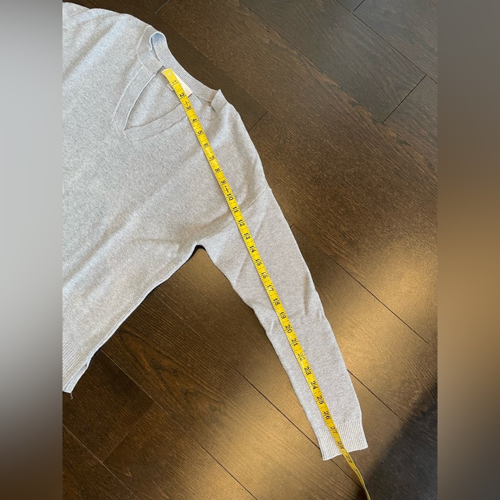 Loft Gray Split Neck Sweatet - image 5